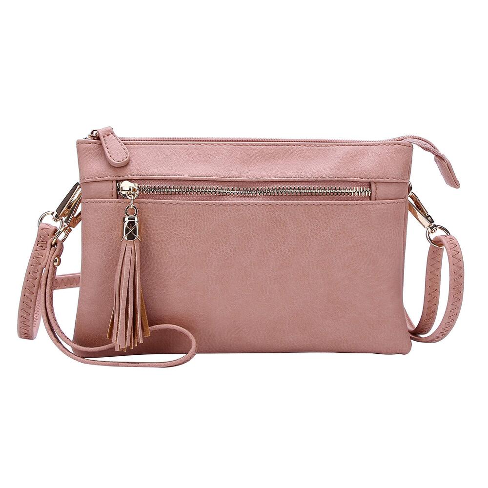 2099 Lightweight Multi Compartment Wristlet Clutch Wallet Crossbody Bag